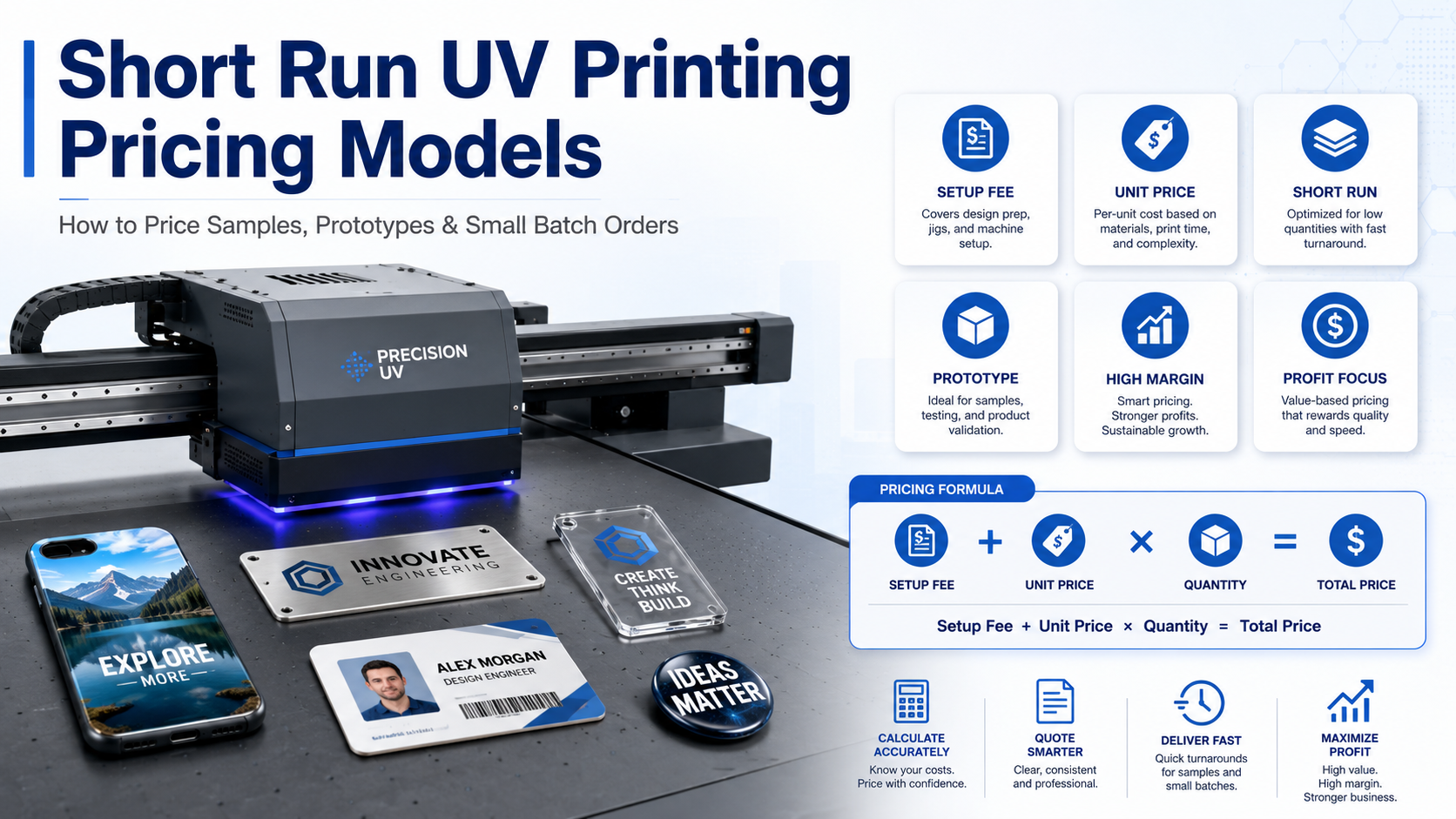 short run UV printing pricing models for customized products