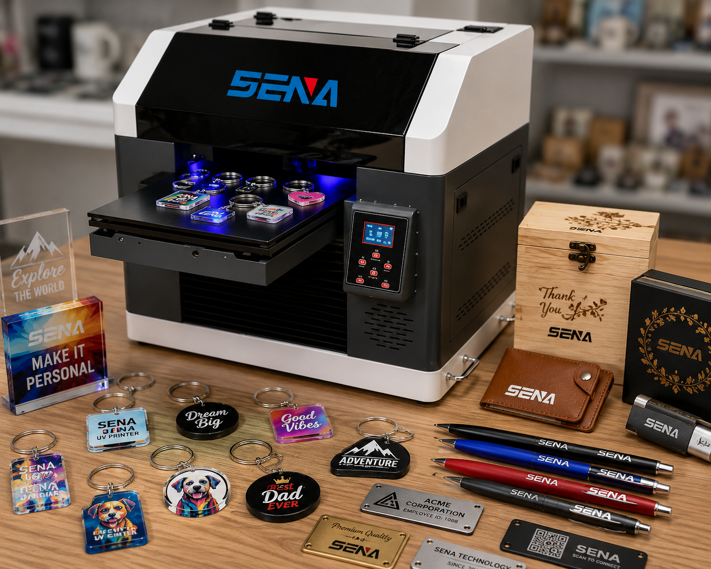 UV printing keychains small gifts and promotional accessories