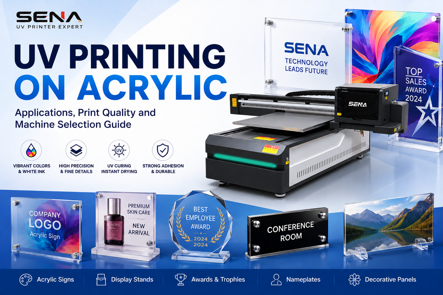 UV printing on acrylic applications and acrylic UV printer guide
