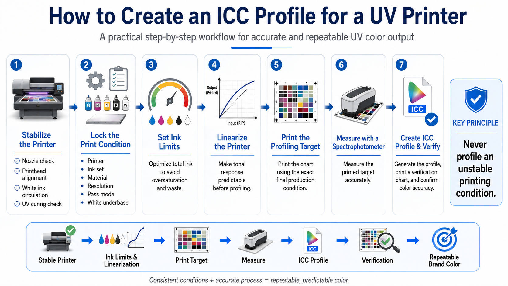 how to create ICC profile for UV printer