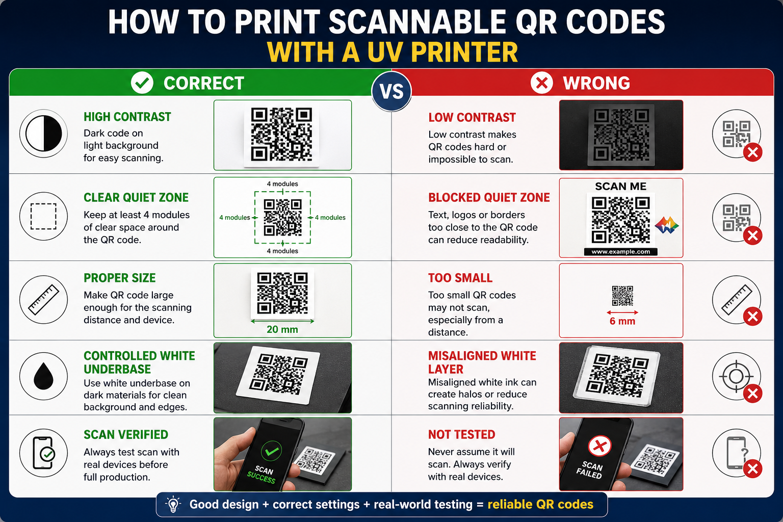 UV printer QR code printing and scanning guide