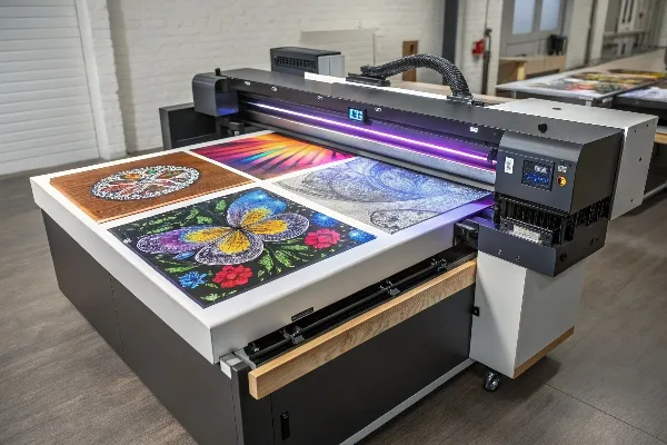 UV flatbed printer printing on various materials