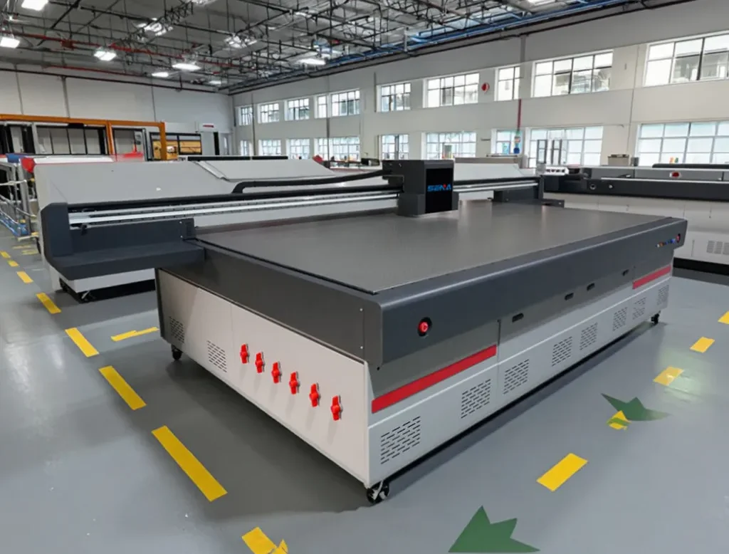 SENA UV Flatbed Printer Printing 3D Wood Texture