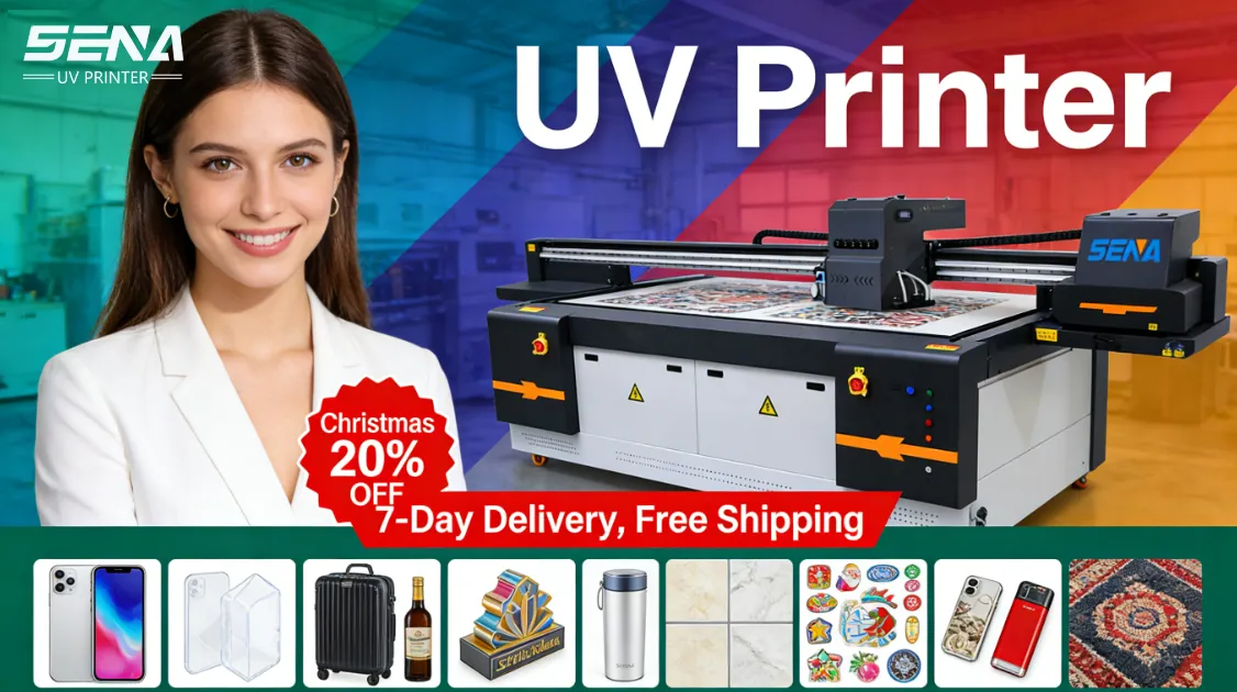 Close-up of UV printer printhead maintenance