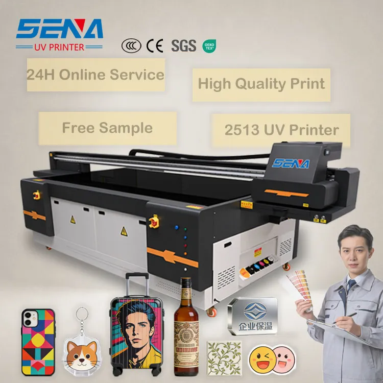 AI-powered UV printer with visual positioning system