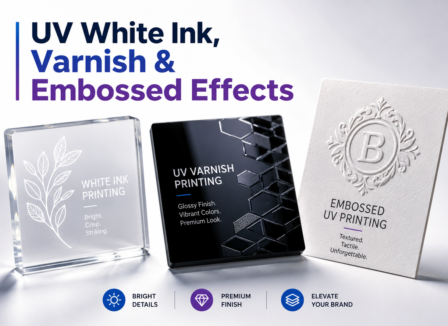 UV Printer White Ink, Varnish & Embossed Printing Guide