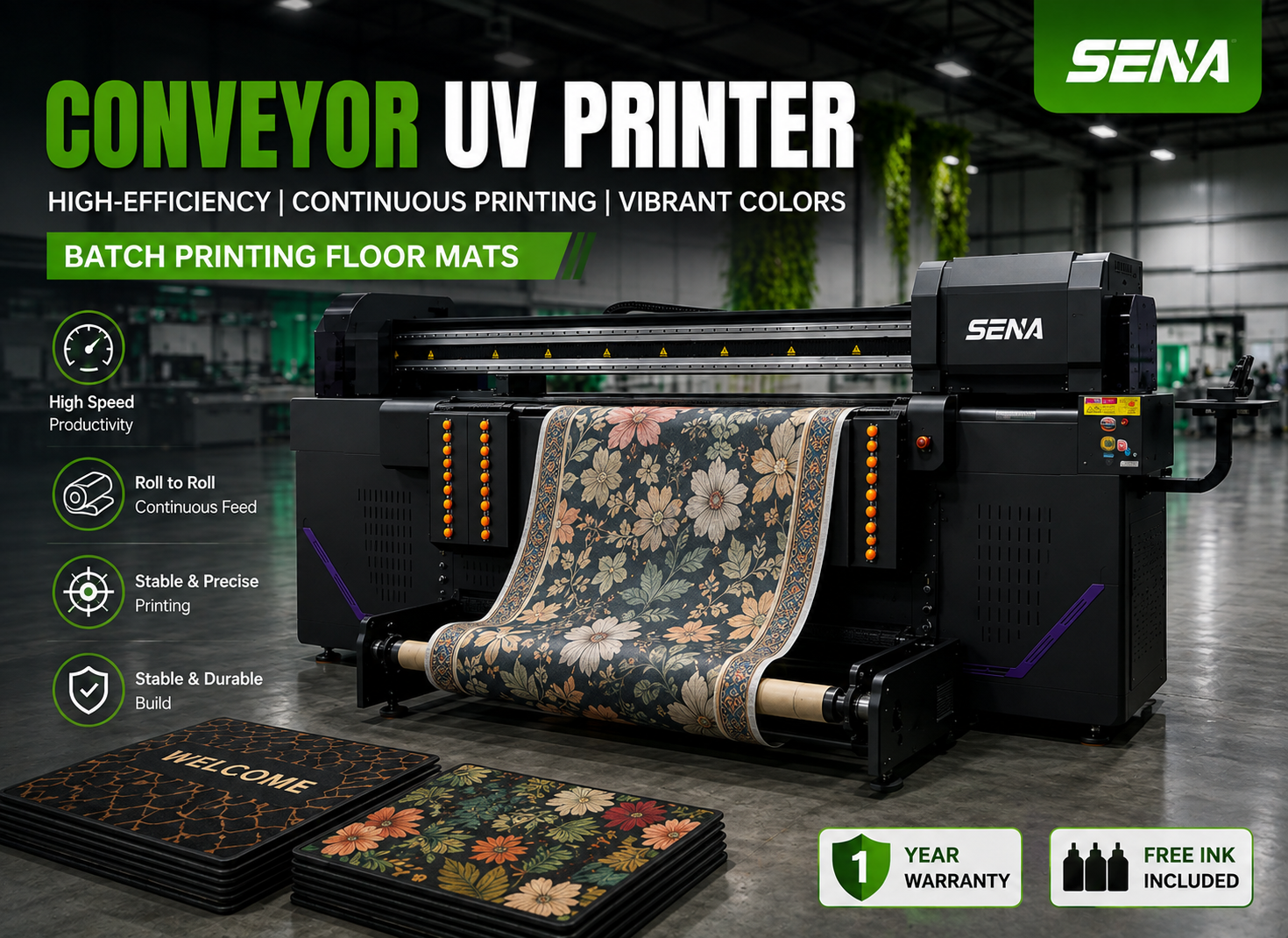 Conveyor UV Printer for Floor Mats