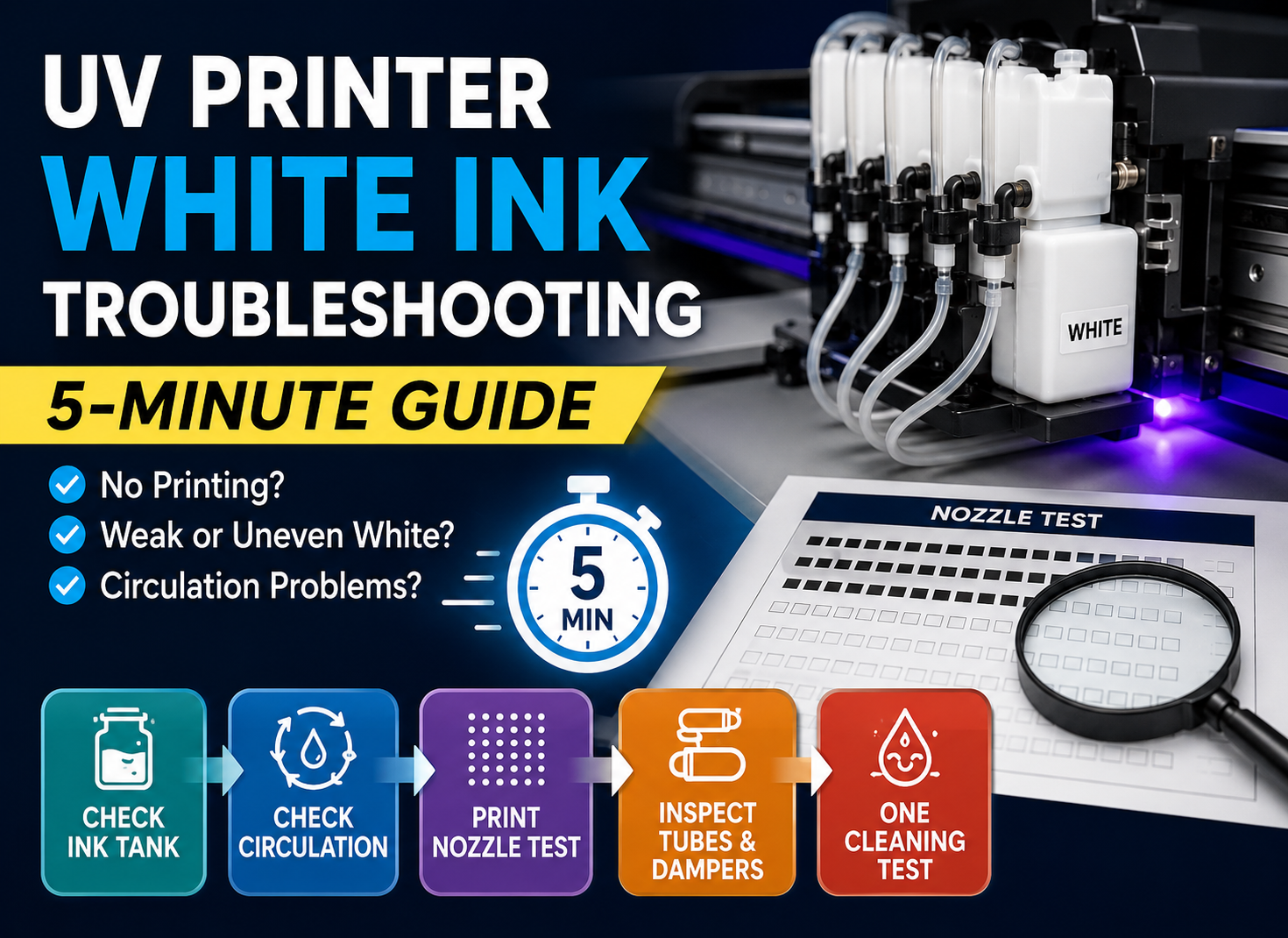 UV Printer White Ink Troubleshooting